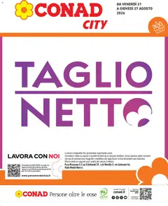 Anteprima dell'opuscolo Conad volantino City Lombardia dal negozio Conad valido da 21/08/2026
