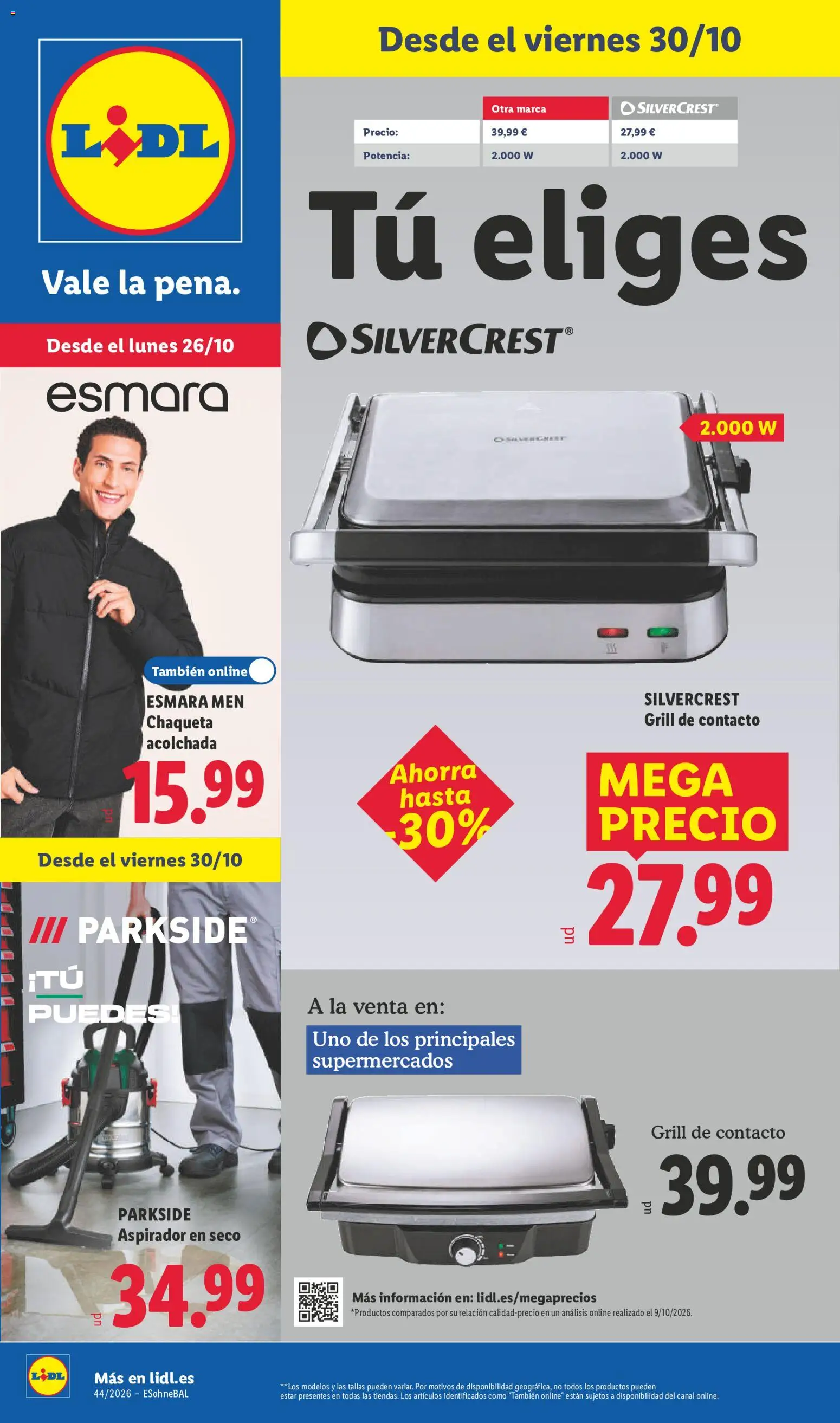 Vista previa del folleto de la tienda Lidl válido desde el 26/10/2026 - Chaqueta, Aspirador