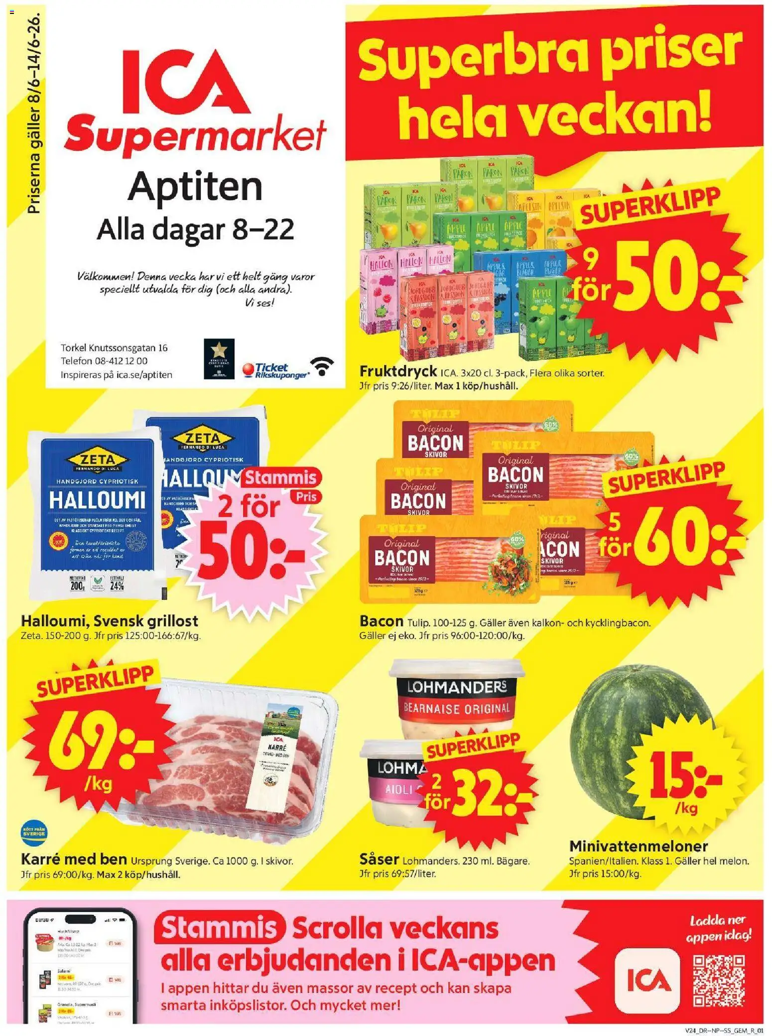 Förhandsgranska reklamblad ICA Supermarket erbjudanden från butik ICA Supermarket gäller från 08/06/2026