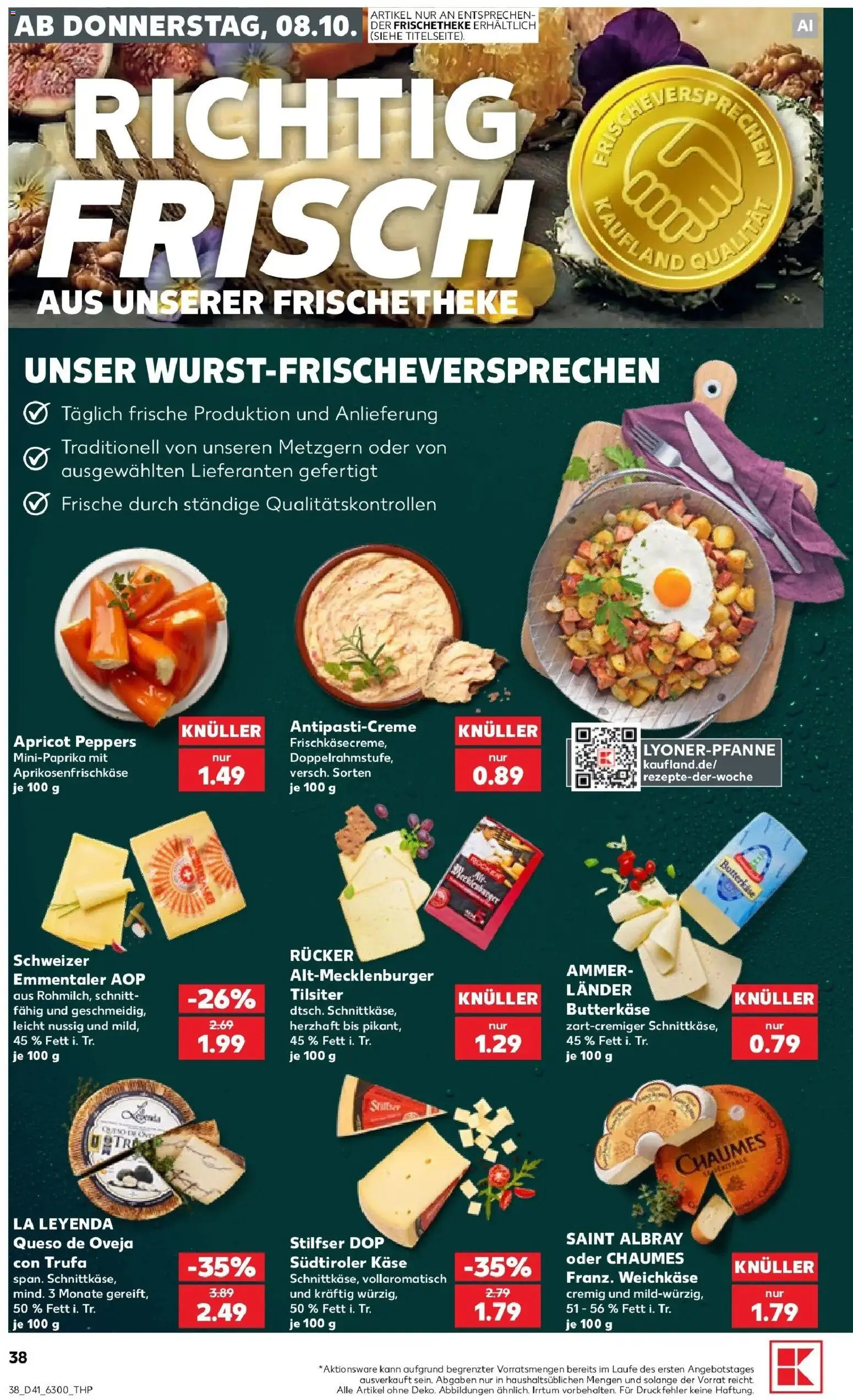 Vorschau von dem Prospekt des Geschäftes Kaufland, gültig ab dem 08.10.2026 - Käse