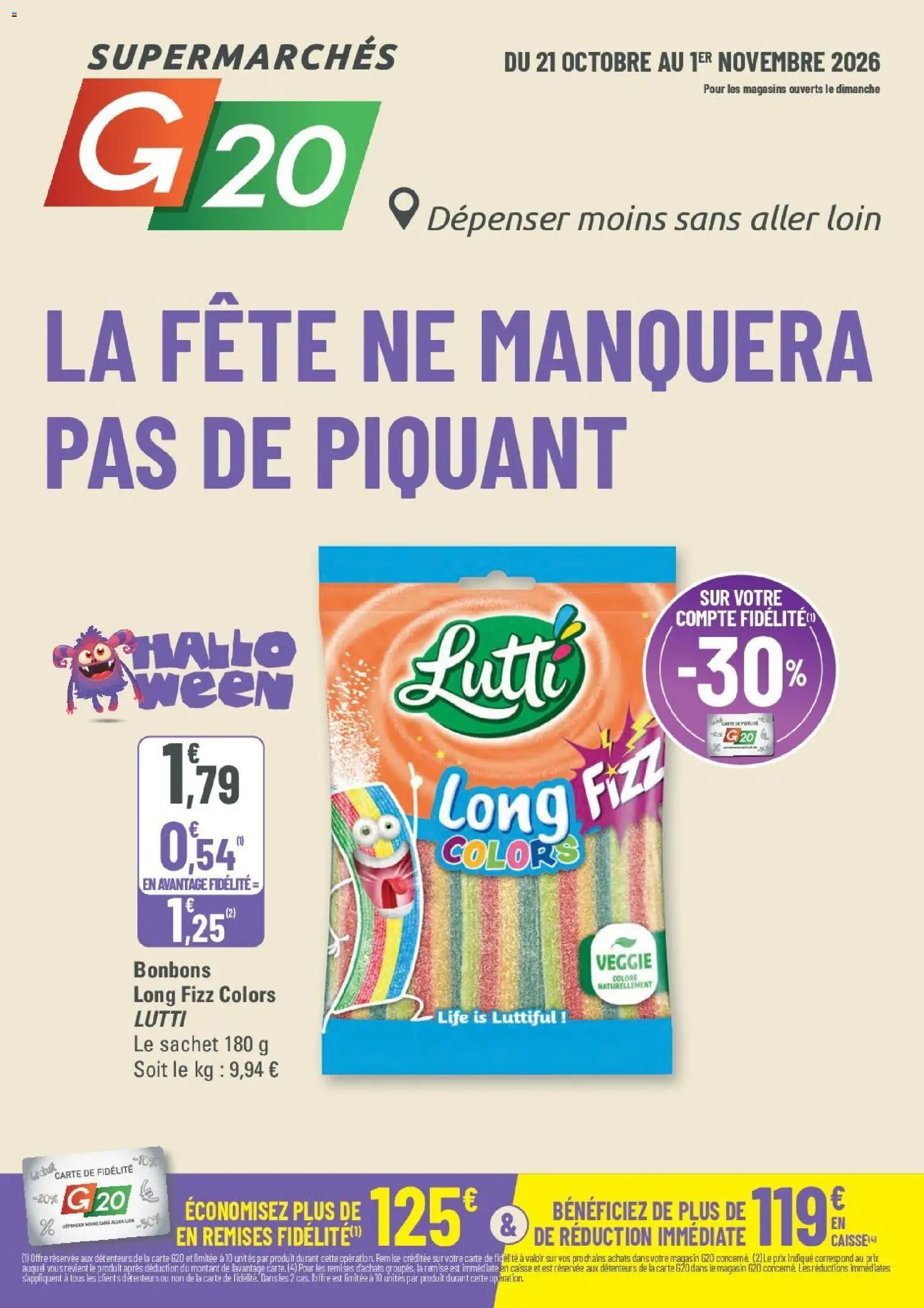 Prévisualisation de G20 Supermarchés catalogue du magasin G20 Supermarchés formulaire valide 21/10/2026 - Bonbons