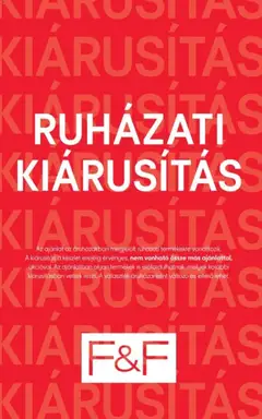 F&F - F&F akciós újság megtekintése, amely érvényes 2026.06.25.-től