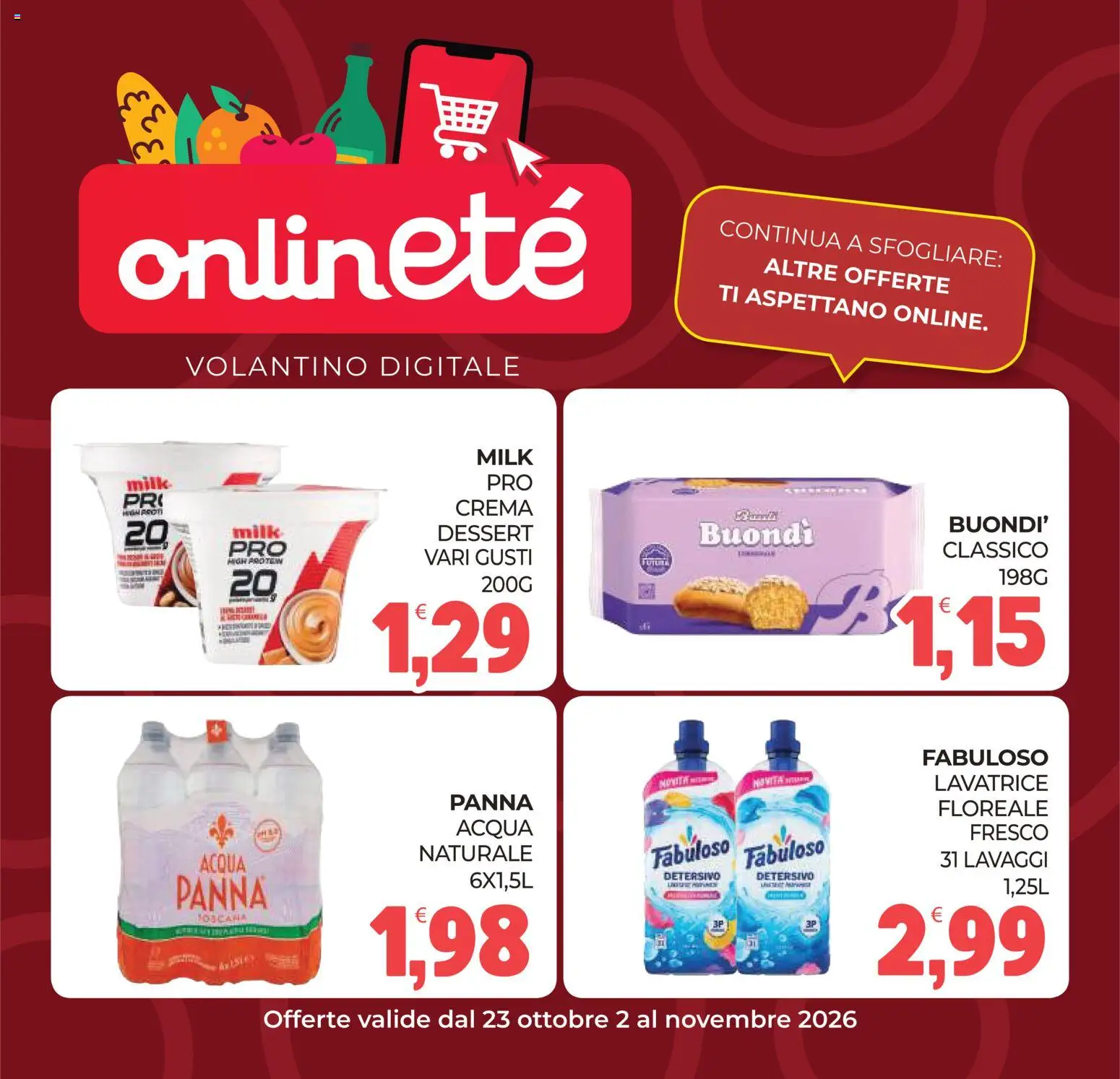 Anteprima dell'opuscolo Eté volantino Grandeté dal negozio Eté valido da 23/10/2026 - Acqua, Crema, Lavatrice, Dessert, Panna