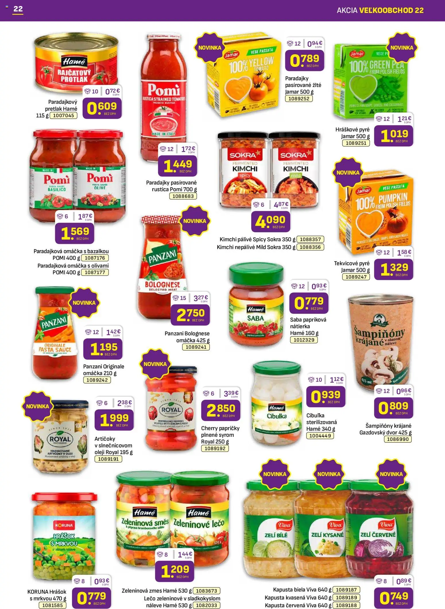 Náhľad Libex letáku platného od 02.11.2026 - Kimchi, Artičoky, Pretlak, Cream cheese, Kapusta, Omáčka, Nátierka, Zeleninová zmes