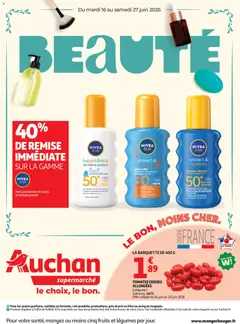 Prévisualisation de Auchan Beauté, Halles, super du magasin Auchan formulaire valide 16/06/2026
