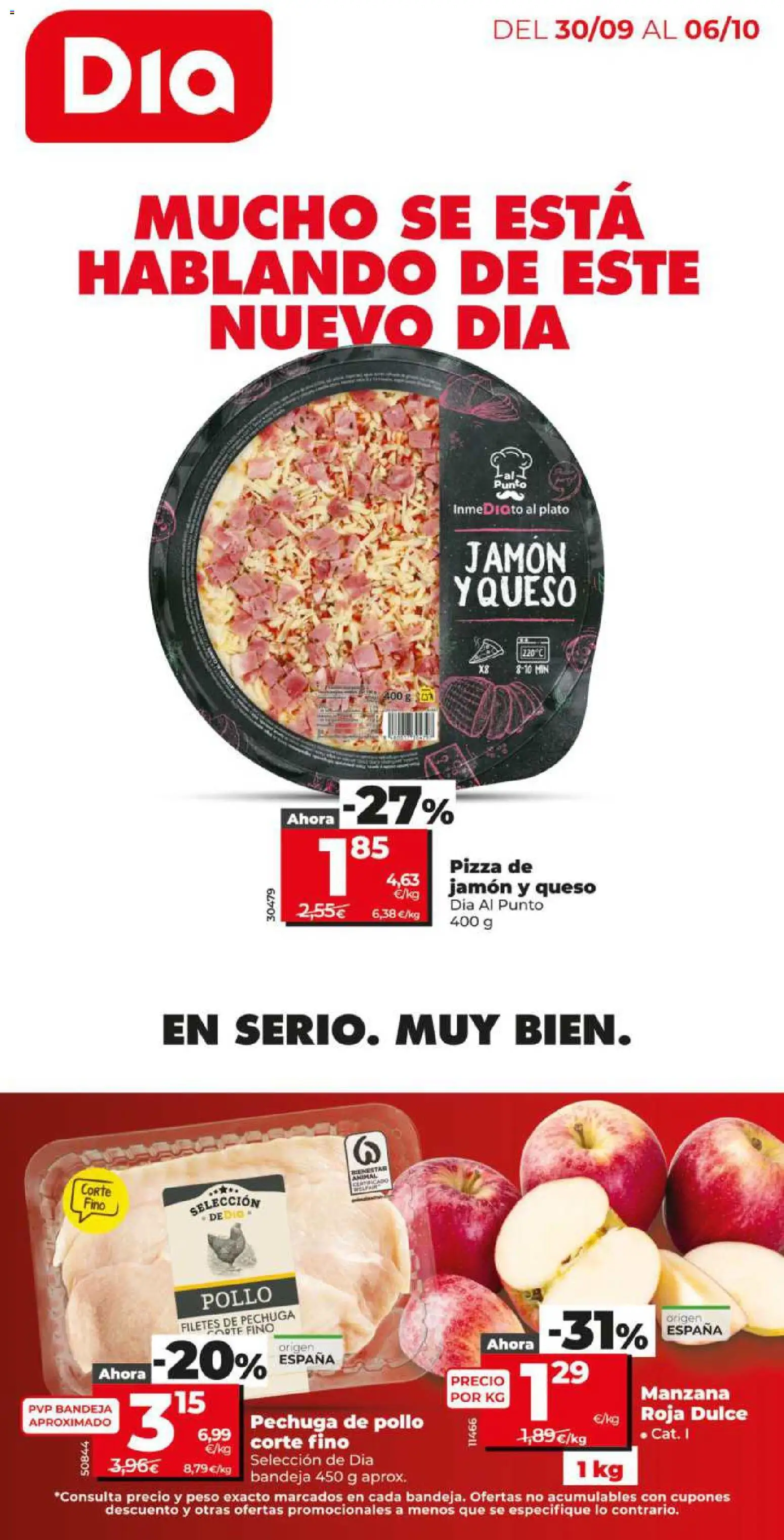 Vista previa del folleto de la tienda Dia válido desde el 30/09/2026 - Apple, Queso, Manzana, Peso, Dulce, Bandeja, Filetes de pechuga, Pollo