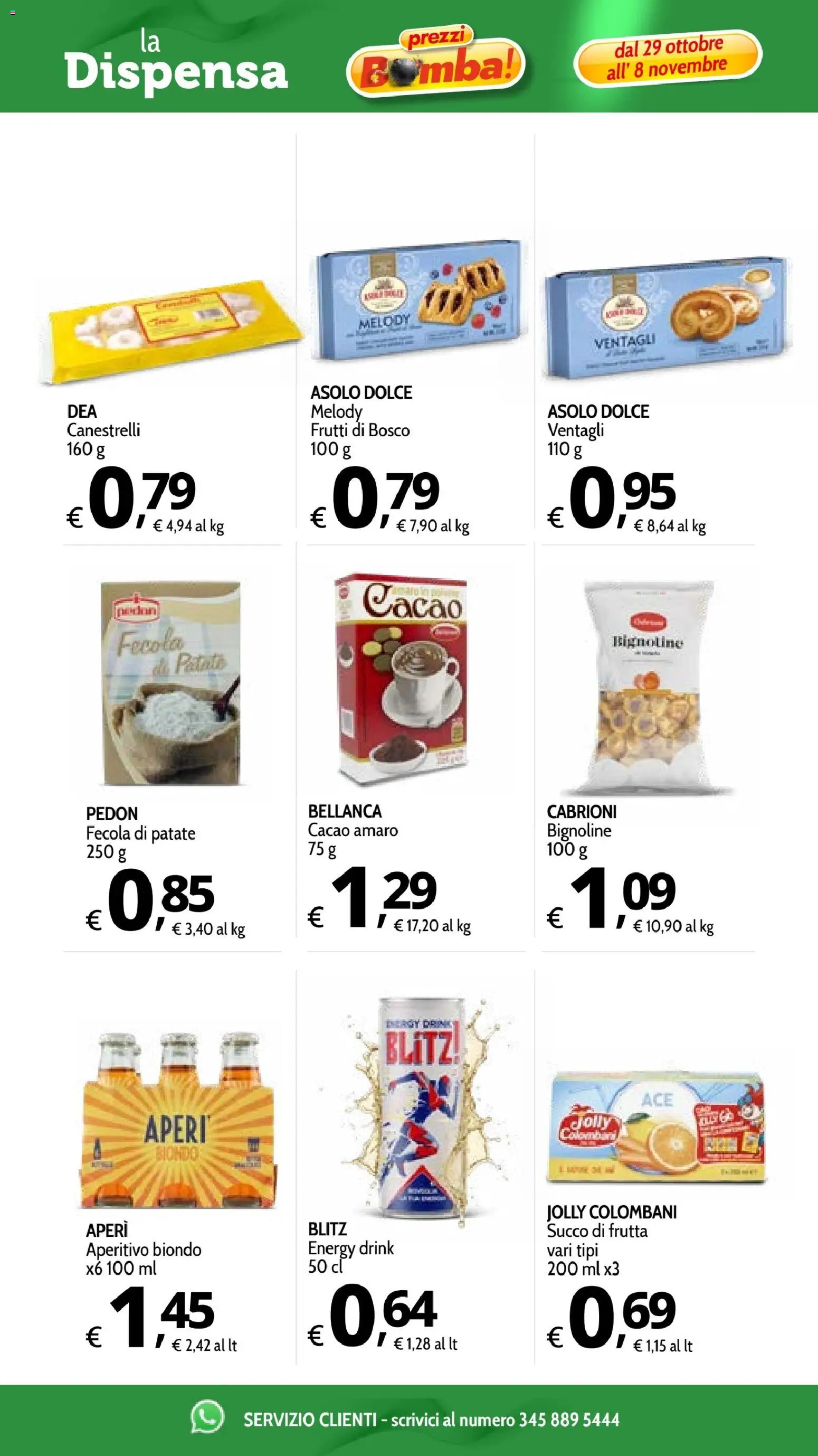 Anteprima dell'opuscolo Primo Prezzo volantino dal negozio Primo Prezzo valido da 29/10/2026 - Aperitivo, Frutta, Patate, Amaro, Frutti di bosco, Canestrelli, Cacao, Succo