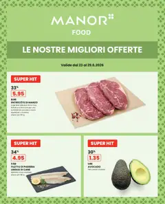 Vorschau des Merkblatts Manor aktionen IT vom Shop Manor gültig von 23.06.2026 bis 29.06.2026