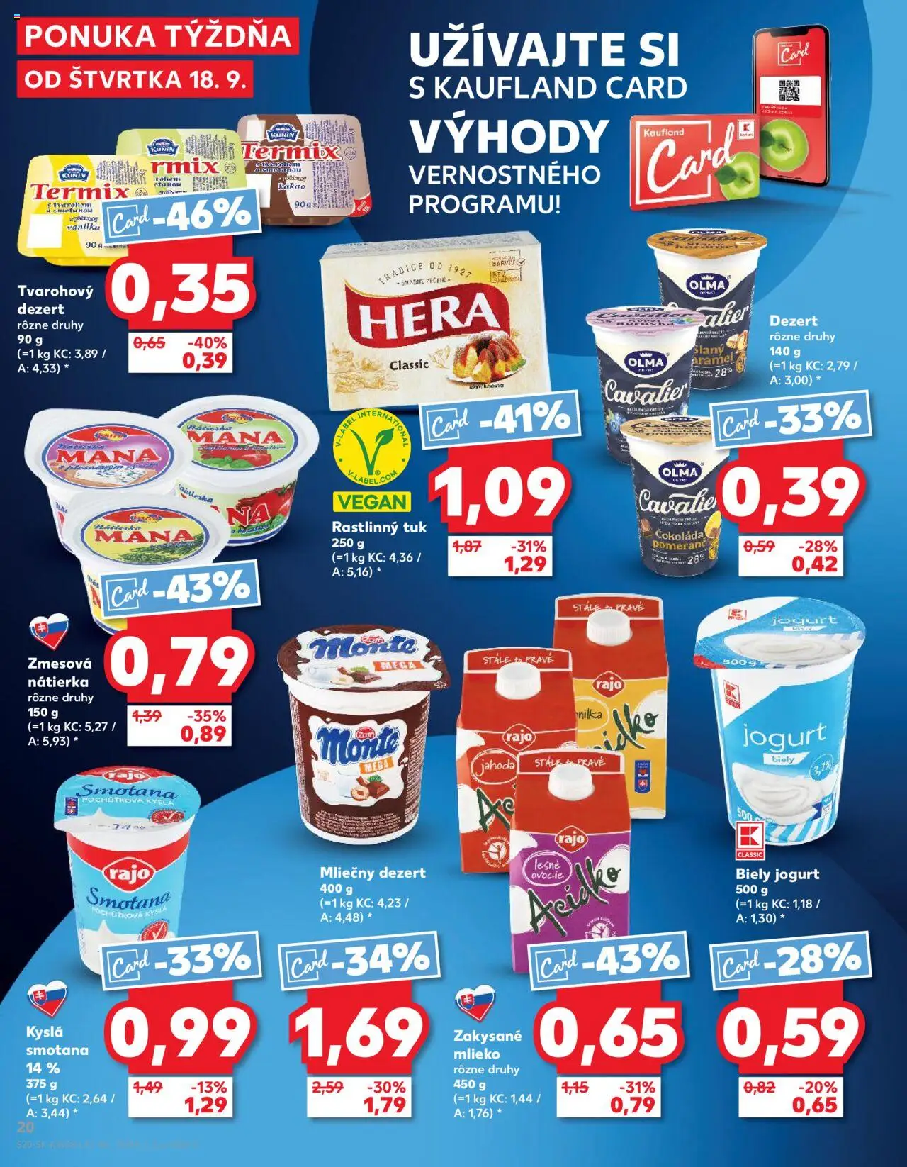 Náhľad Kaufland letáku platného od 18.09.2025 - Čokoláda, Mlieko, Milka, Kyslá smotana, Kakao, Smotana, Nátierka, Zakysané mlieko