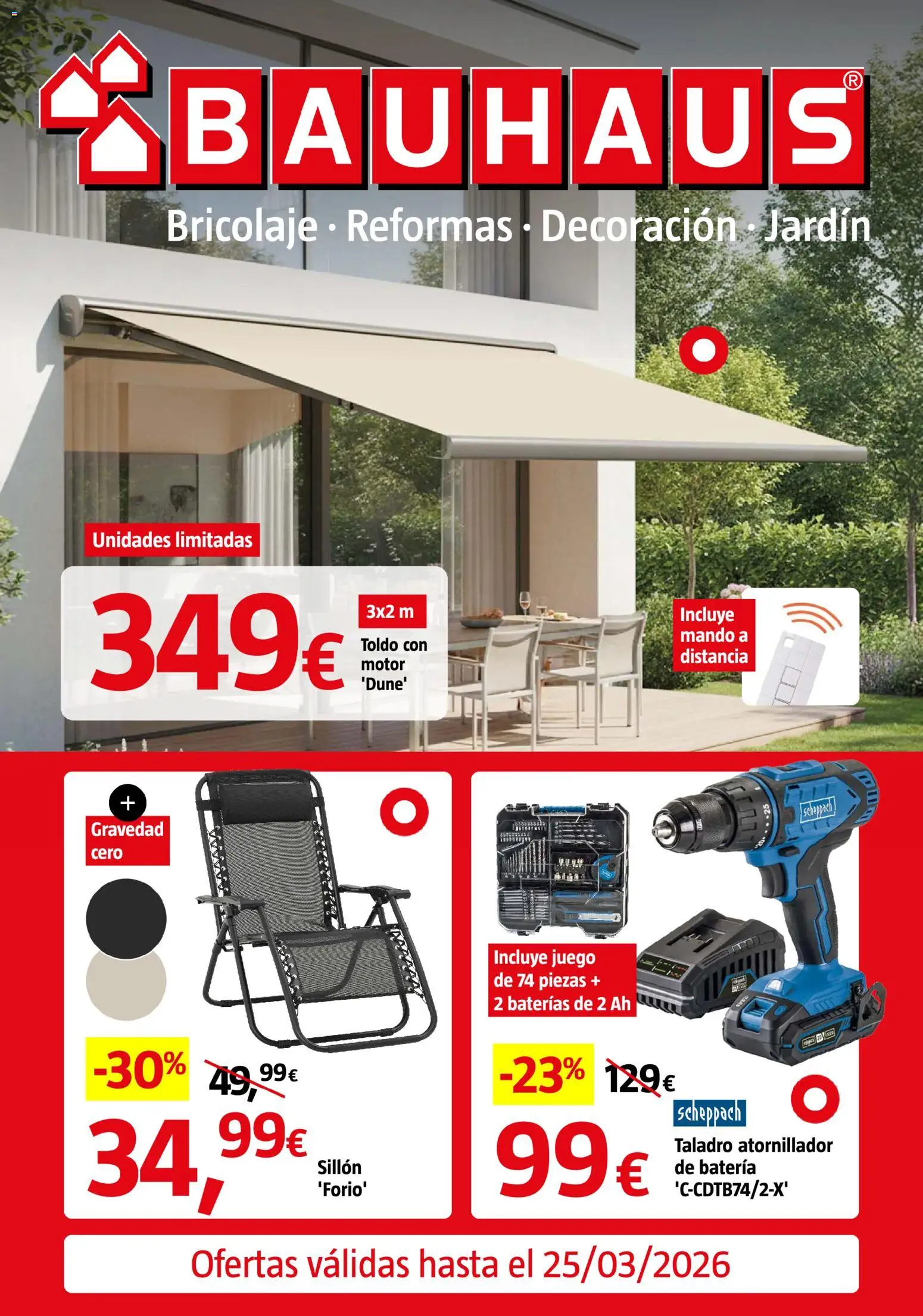 Vista previa del folleto de la tienda Bauhaus válido desde el 26/02/2026 - Decoración, Batería, Sillón