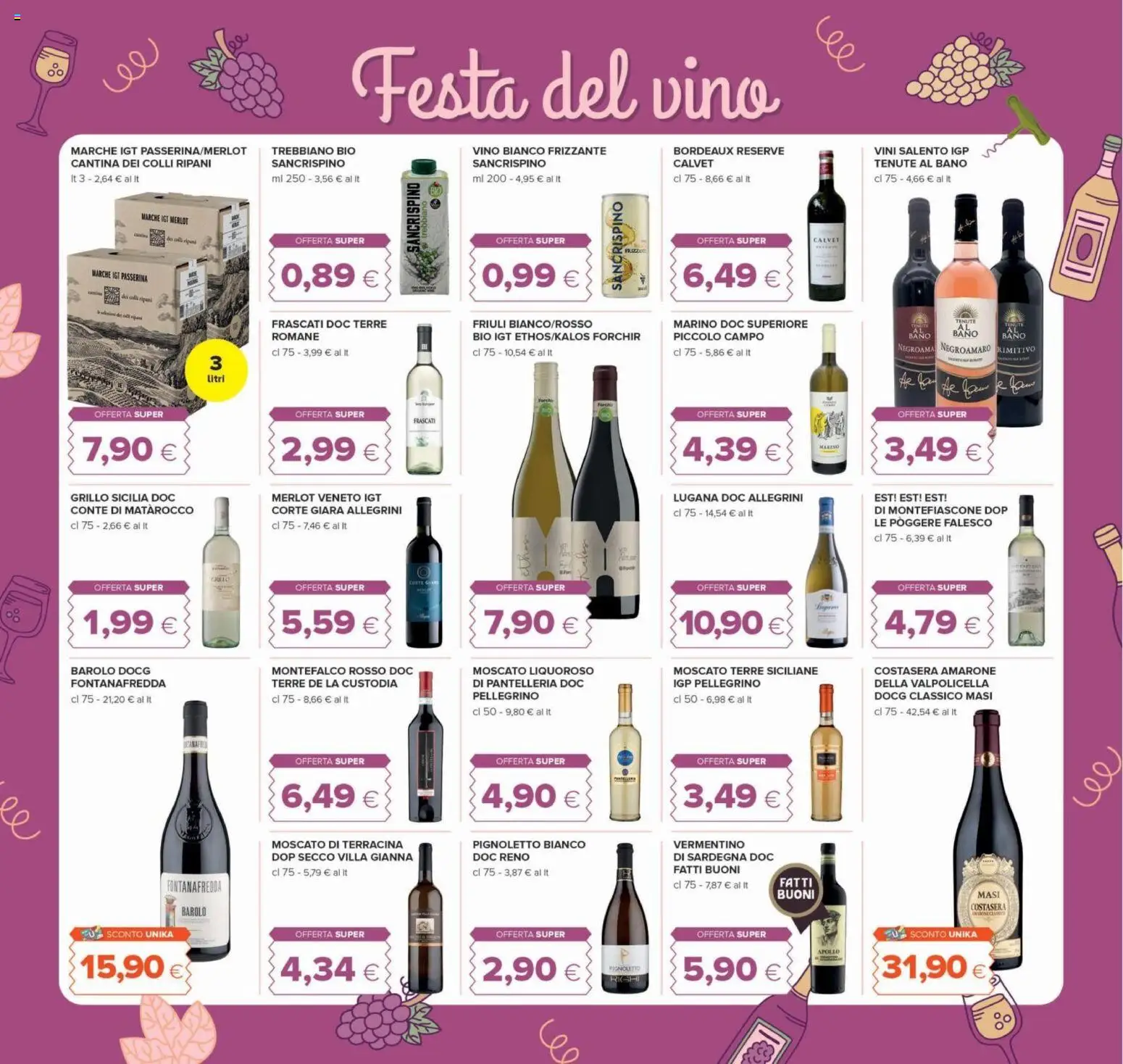 Anteprima dell'opuscolo Oasi volantino Roma dal negozio Oasi valido da 22/10/2026 - Vino, Vino bianco