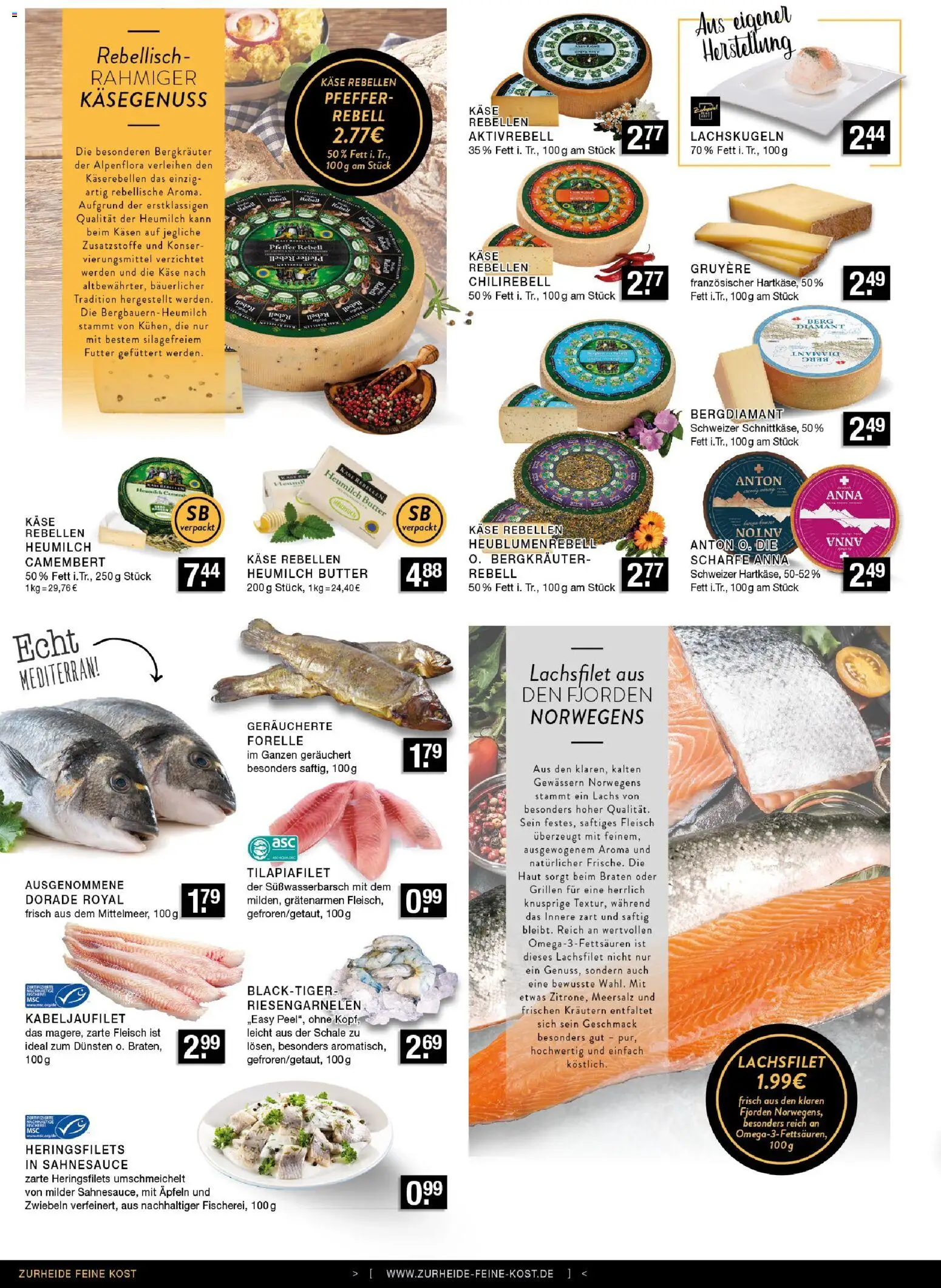 Vorschau von dem Prospekt des Geschäftes Edeka Zurheide, gültig ab dem 07.09.2026 - Butter, Käse, Lachs, Fleisch, Camembert, Dorade, Pfeffer, Zwiebeln