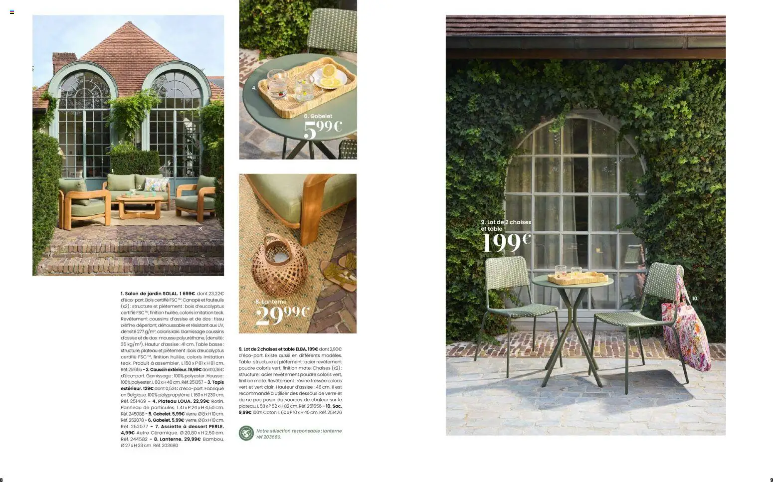 Prévisualisation de Maisons du Monde catalogue du magasin Maisons du Monde formulaire valide 02/09/2026 - Salon de jardin, Table basse, Canapé, Dessert, Table, Assiette, Plateau, Poudre
