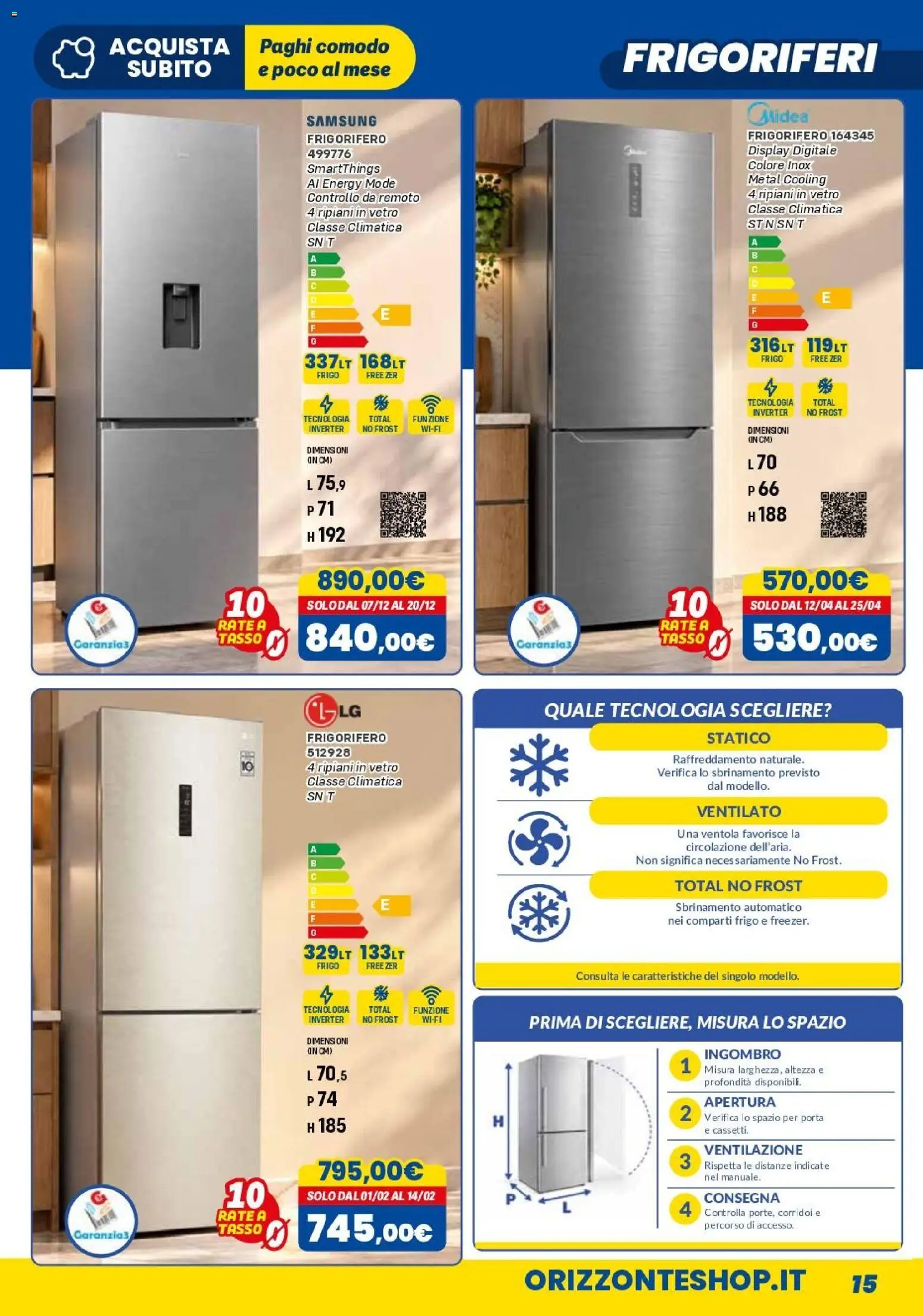 Anteprima dell'opuscolo Orizzonte volantino Elettro dal negozio Orizzonte valido da 01/11/2026 - Samsung, Frigorifero, Porta