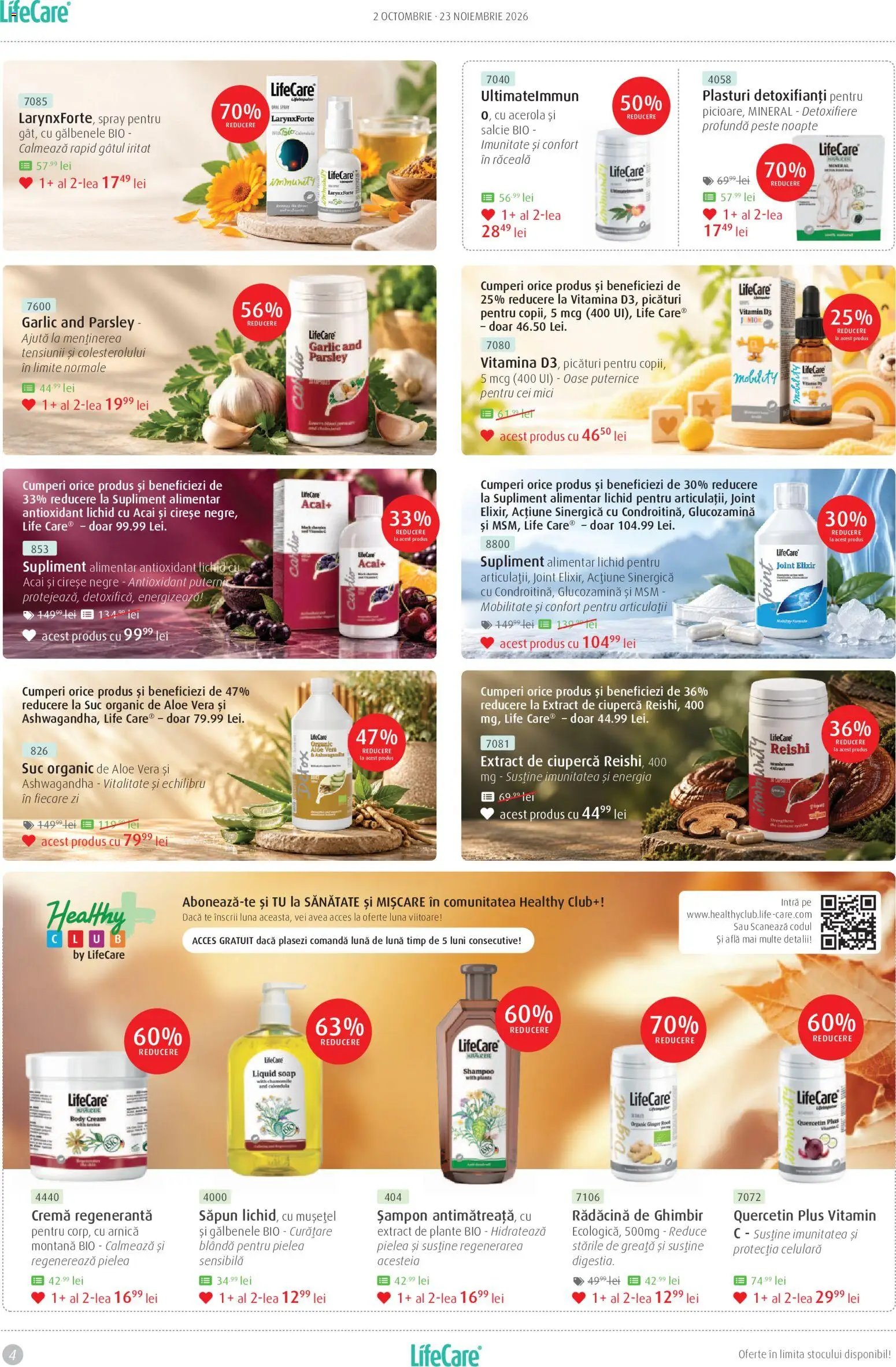 Previzualizarea de cataloage: Life Care Life Care Catalog valabil de la 02.10.2026 - Aloe vera, Body, Plus, Cremă, Pește, Elixir, Săpun, Cireșe