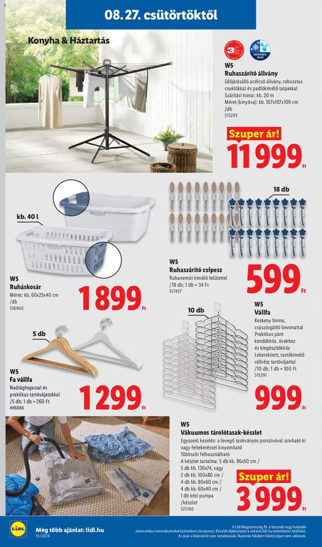 Új Lidl akciós újság 08.27.