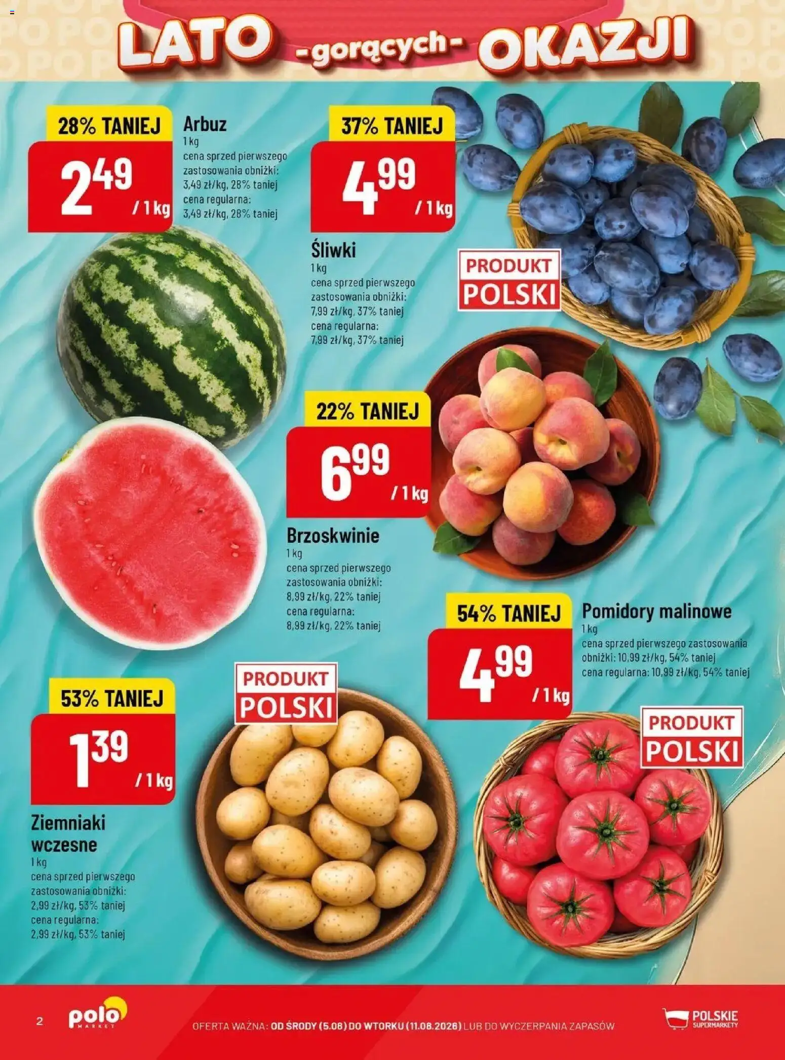 Pogląd gazetki "POLOmarket gazetka - Nadmorskie promocje" ze sklepu POLOmarket ważnej od 05.08.2026