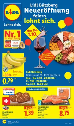 Vorschau des Merkblatts Lidl aktionen Bützberg Neueröffnung vom Shop Lidl gültig von 01.10.2026 bis 07.10.2026