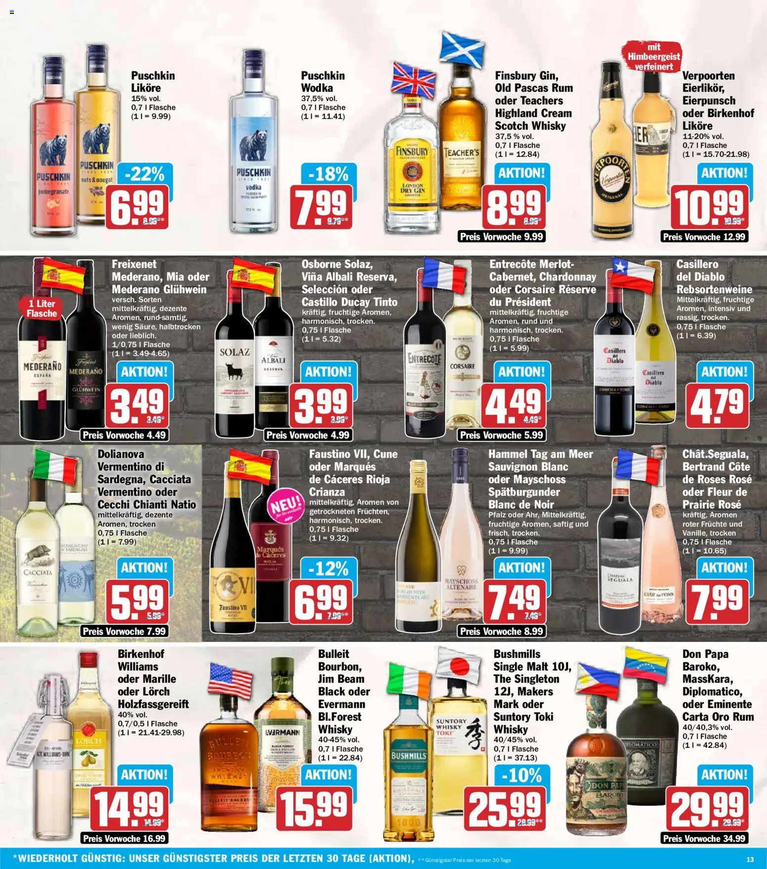 Vorschau von dem Prospekt des Geschäftes HIT, gültig ab dem 02.11.2026 - Whisky, Vodka, Rum, Wodka, Jim beam, Freixenet, Merlot, Osborne