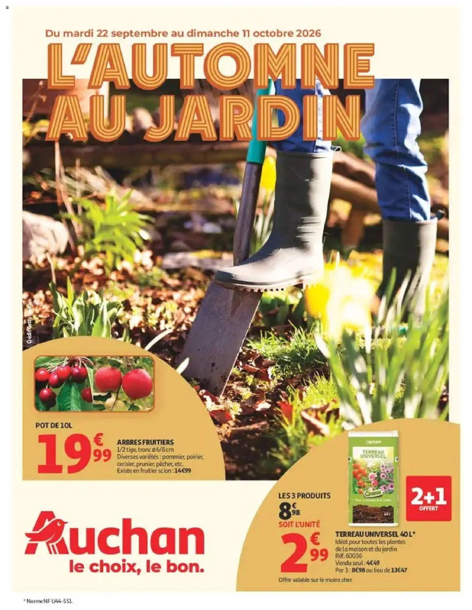 Prévisualisation de Auchan Jardinage automne du magasin Auchan formulaire valide 22/09/2026