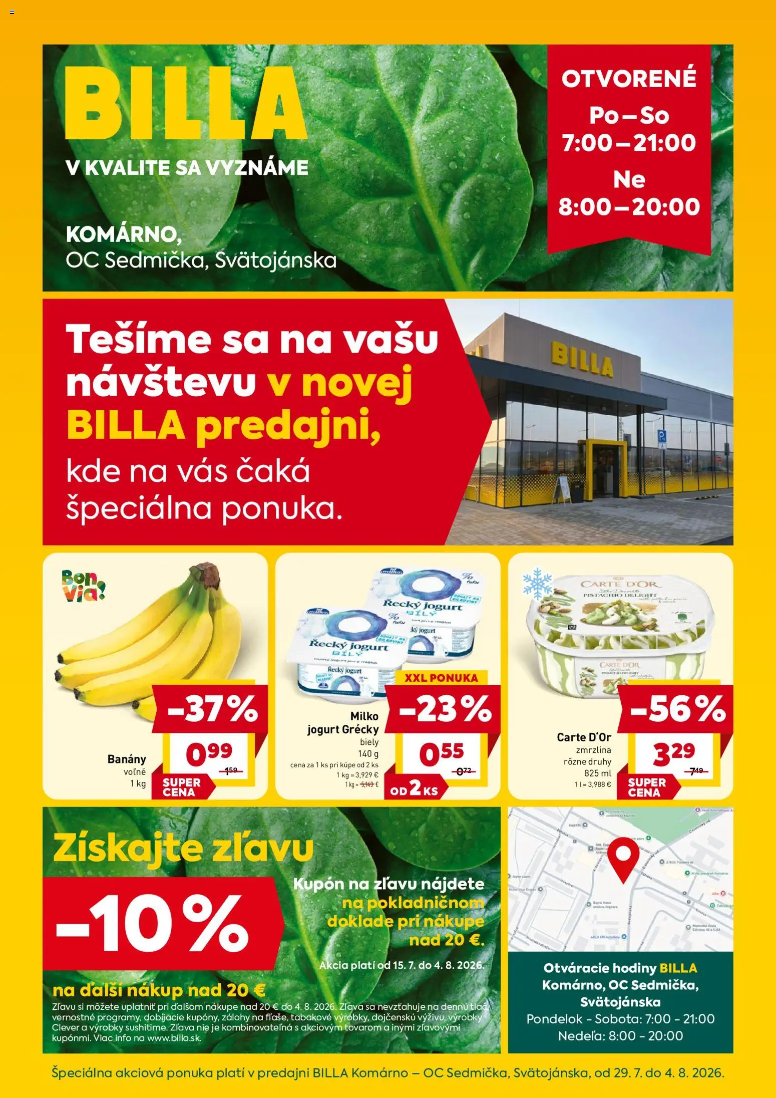 Náhľad Billa letáku platného od 29.07.2026