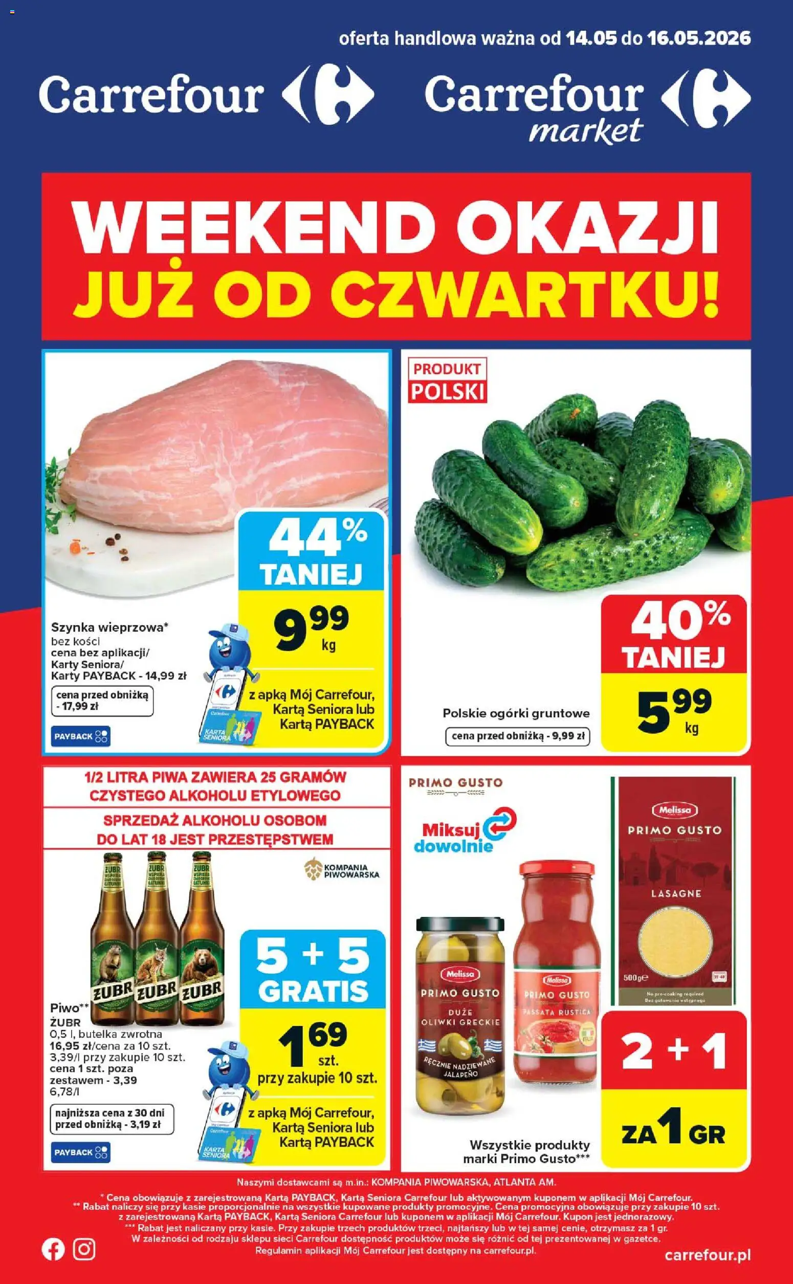 Pogląd gazetki "Carrefour gazetka - Weekend okazji" ze sklepu Carrefour ważnej od 14.05.2026