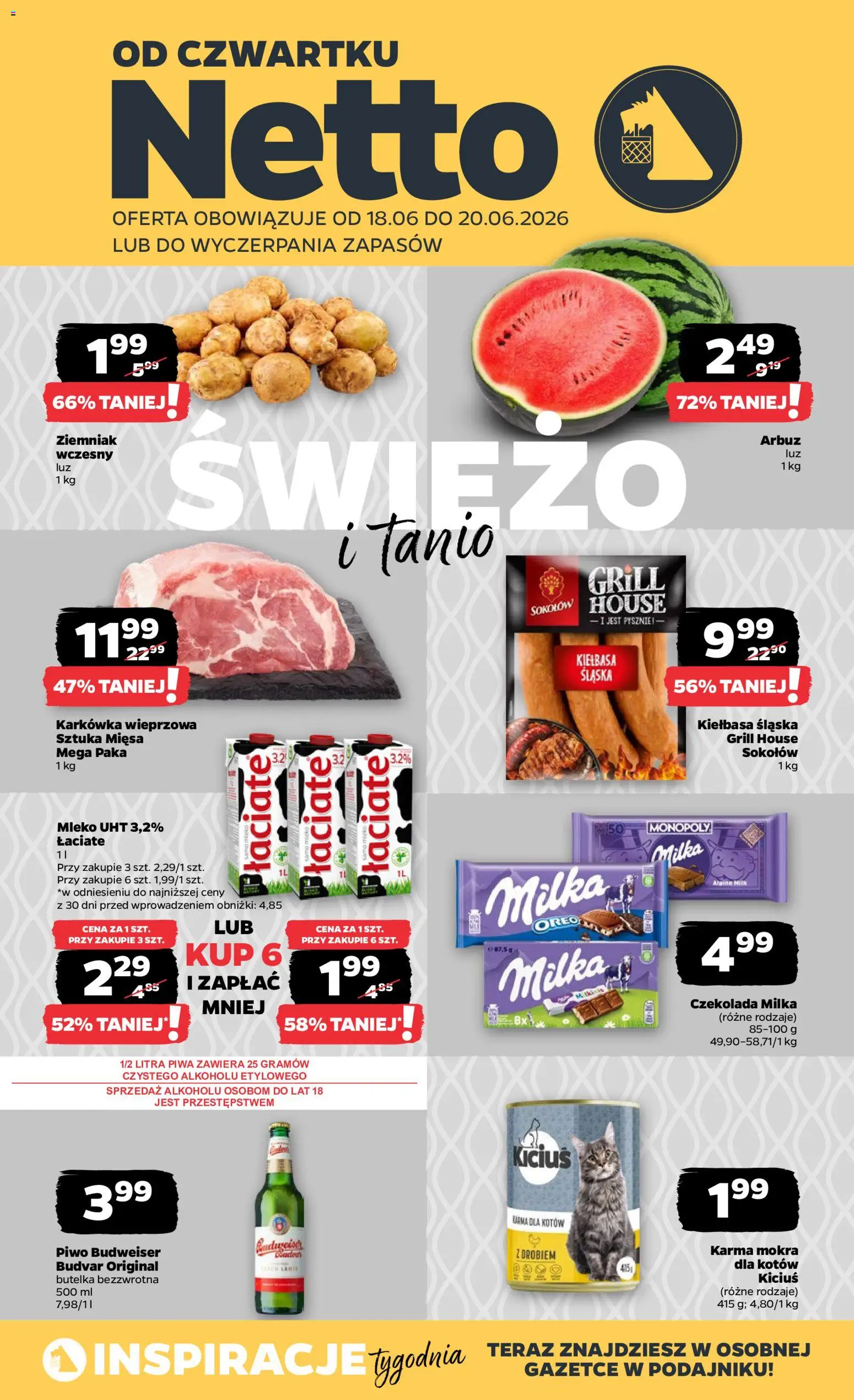 Pogląd gazetki "Netto gazetka od czwartku spożywcza" ze sklepu Netto ważnej od 18.06.2026