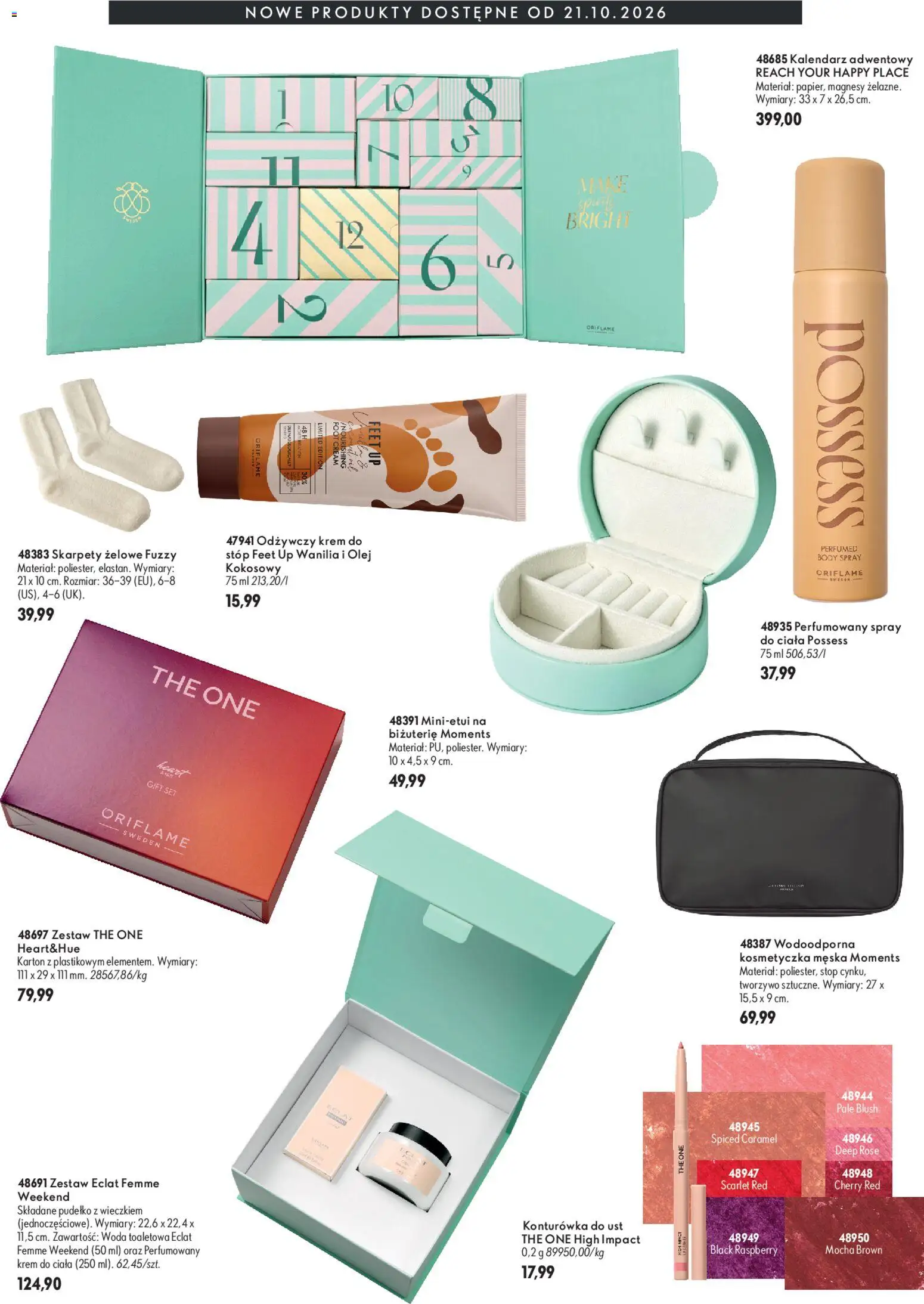 Pogląd gazetki "Oriflame Katalog Superoferty 15" ze sklepu Oriflame ważnej od 21.10.2026 - Kalendarz, Kalendarz adwentowy, Krem, Pudełko, Wanilia, Woda toaletowa, Konturówka, Krem do ciała