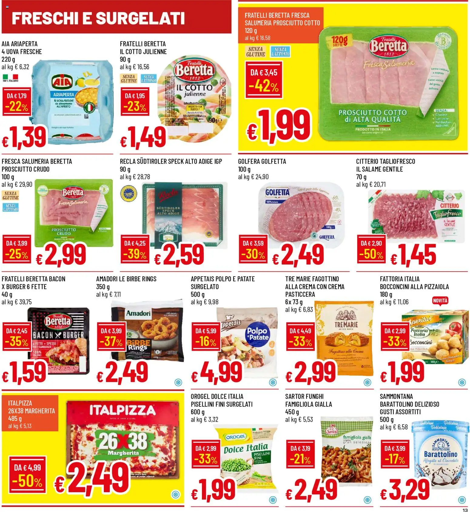 Anteprima dell'opuscolo Famila volantino Iper dal negozio Famila valido da 29/10/2026 - Hamburger, Crema, Senza glutine, Cioccolato, Polpo, Prosciutto Cotto, Uova, Patate