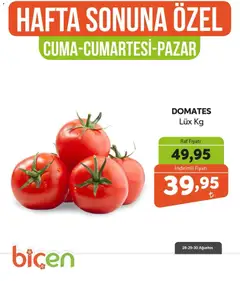 Biçen Market Biçen Market - Hafta Sonuna Özel - Sebze İndirimi 28.08.2026 - Broşürünün önizlemesi