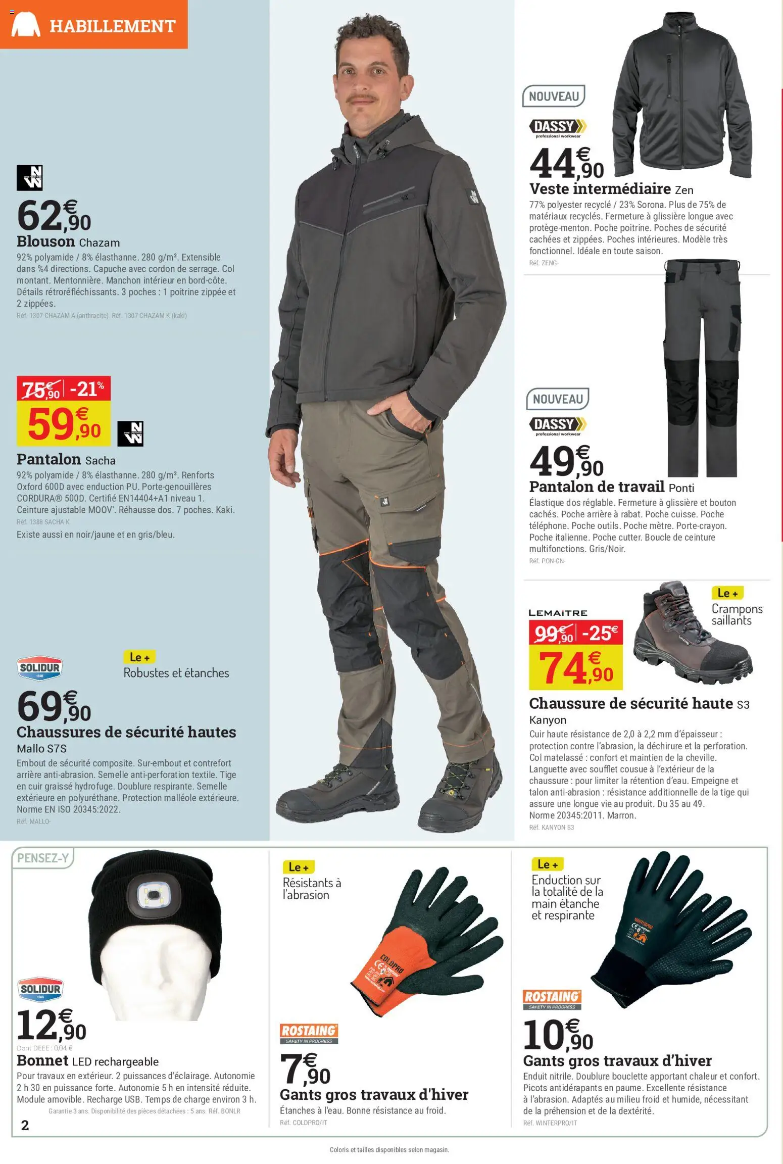 Prévisualisation de Espace Emeraude catalogue du magasin Espace Emeraude formulaire valide 21/10/2026 - Chaussures, Kaki, Chaussure de sécurité, Chaussures de sécurité, Crampons, Gants, Blouson, Pantalon de travail