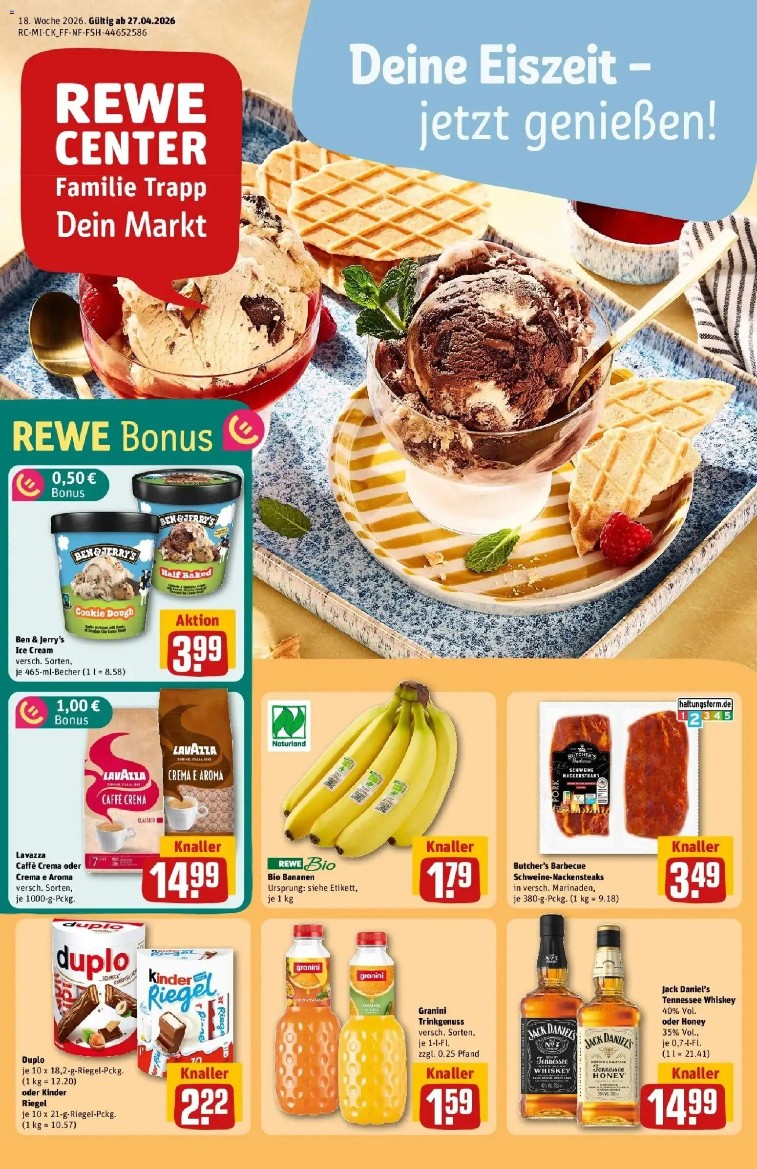 Vorschau von dem Prospekt des Geschäftes Rewe, gültig ab dem 27.04.2026