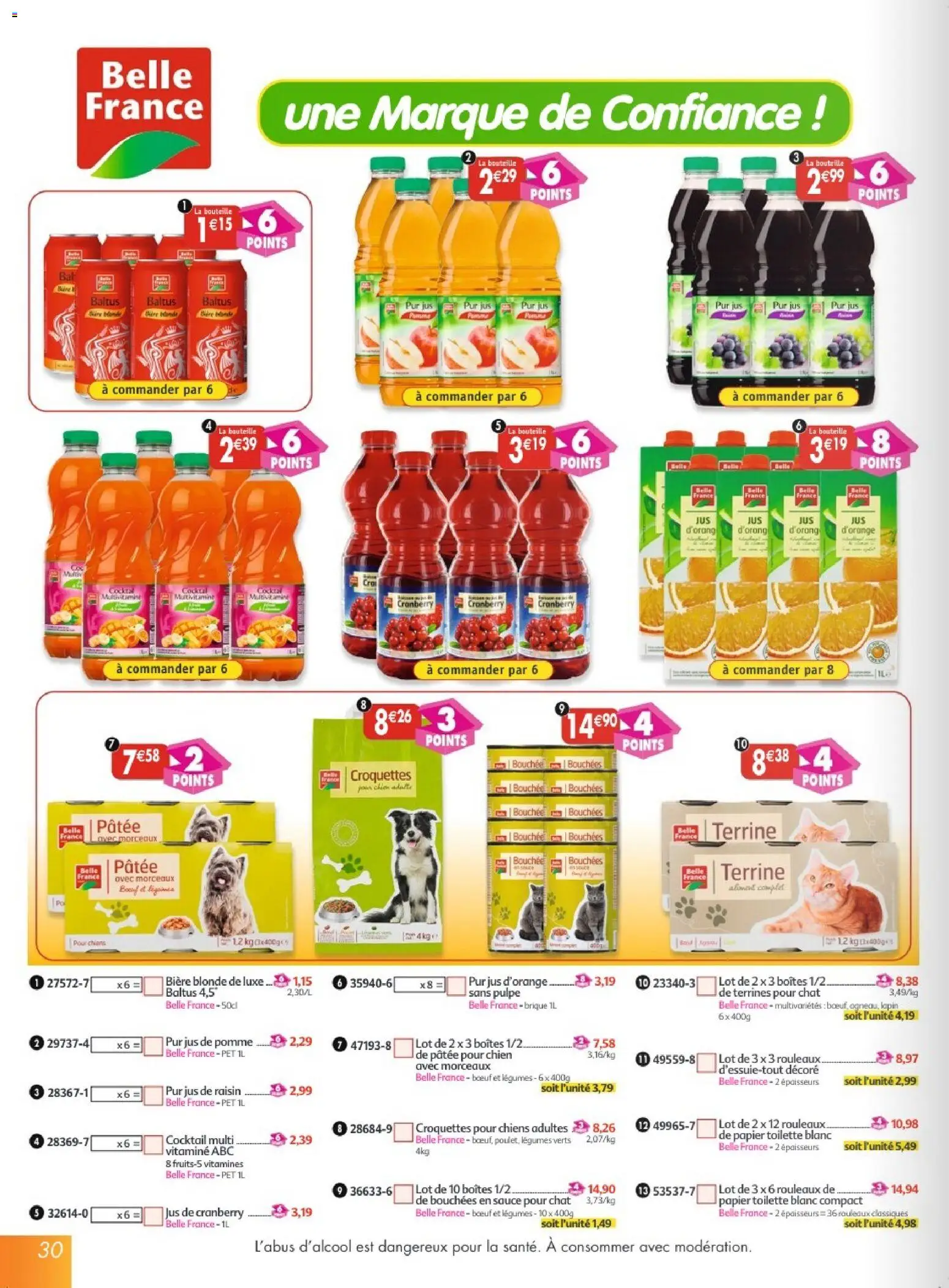 Prévisualisation de Maximo catalogue epicerie du magasin Maximo formulaire valide 26/10/2026 - Pomme, Bière, Croquettes pour chiens, Croquettes, Papier toilette, Jus, Jus de pomme, Jus d'orange