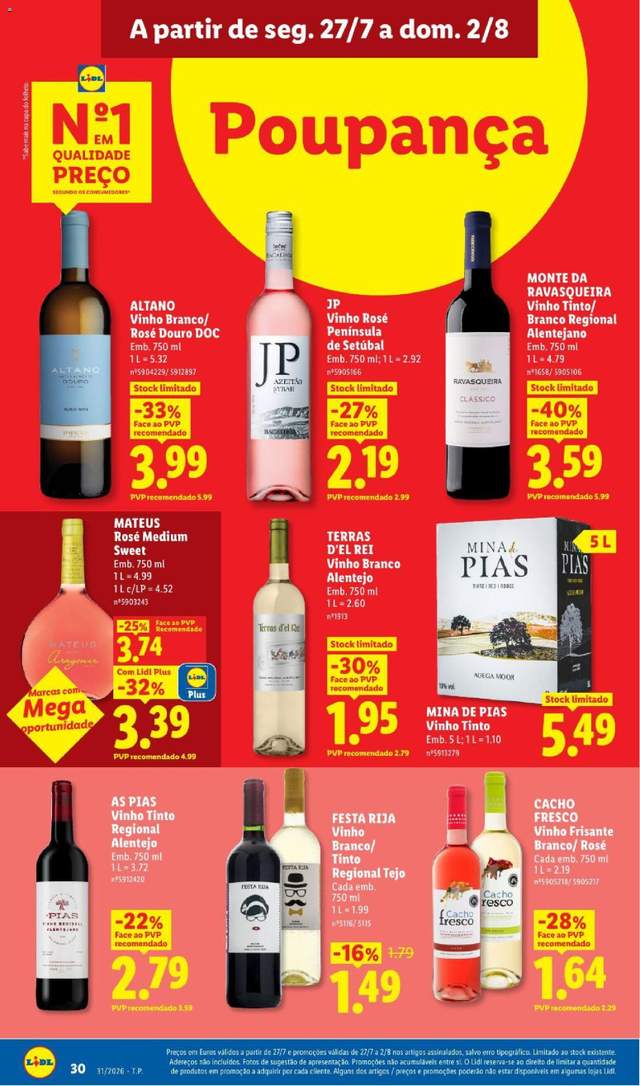Novo folheto Lidl a partir de 27/07