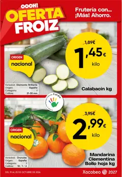 Vista previa del folleto de la tienda Froiz válido desde el 19/10/2026 