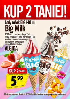Pogląd gazetki "Prim Market promocja - Lody Rożek Algida" ze sklepu Prim Market ważnej od 31.07.2026