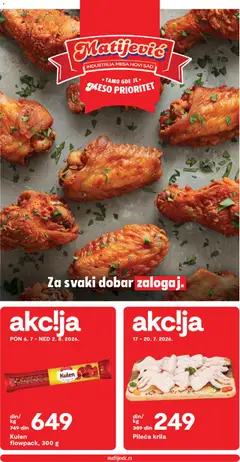 Pregled Matijevic kataloga - važi od 17.07.2026