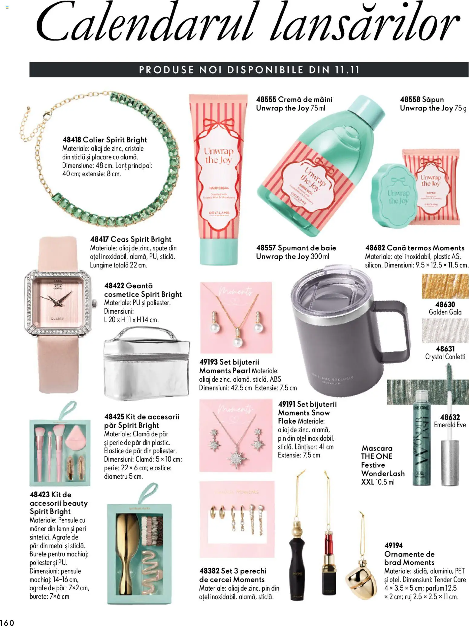 Previzualizarea de cataloage: Oriflame Oriflame Catalog 15 2026 valabil de la 11.11.2026 - Cercei, Cremă, Colier, Mascara, Burete, Perie, Agrafe, Perie de păr