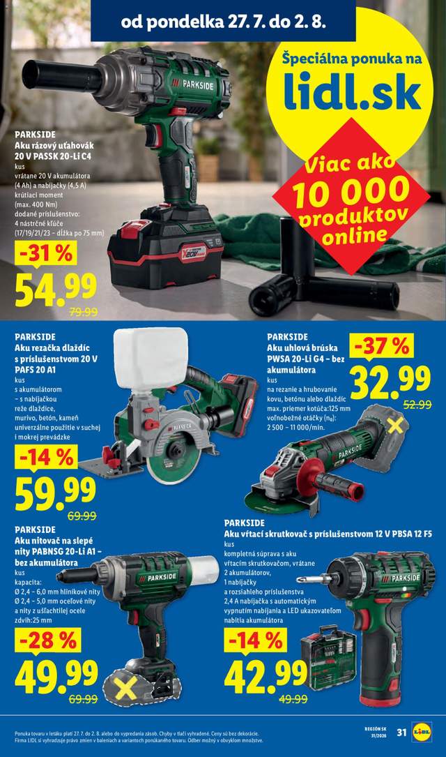 Nový Lidl leták od 27.07.