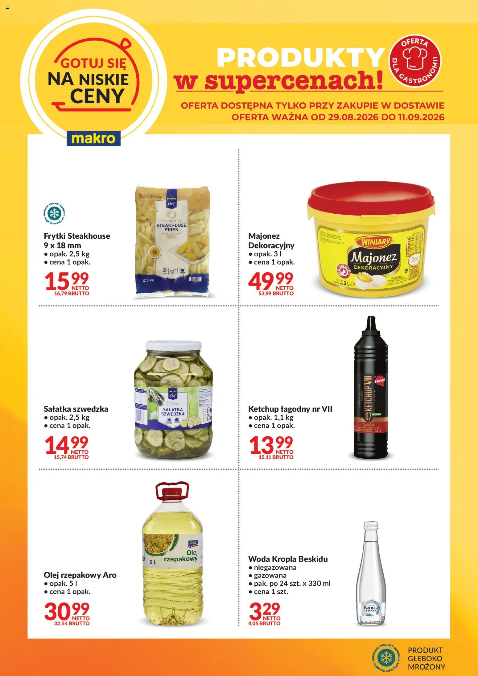 Pogląd gazetki "Makro gazetka - Gotuj się na niskie ceny w dostawie" ze sklepu Makro ważnej od 29.08.2026