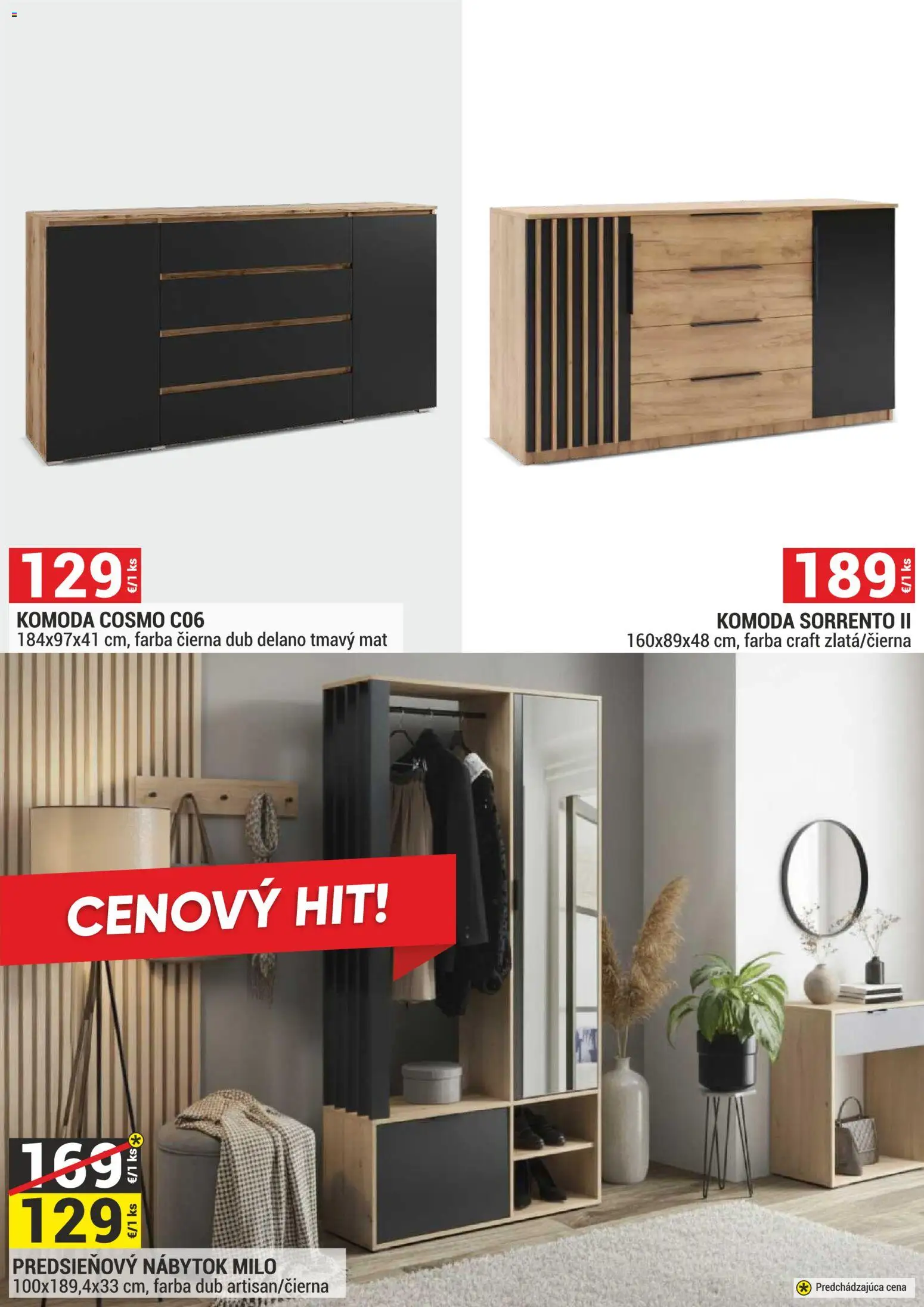 Náhľad Merkury Market letáku platného od 01.11.2026 - Komoda, Nábytok, Predsieňový nábytok