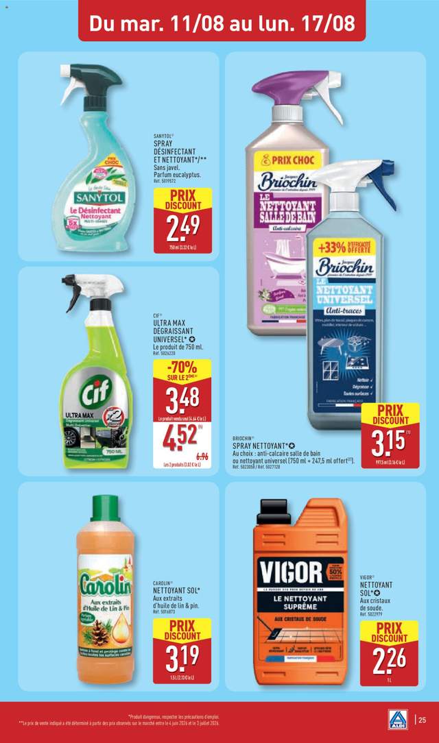 Nouveau catalogue Aldi à partir du 11/08