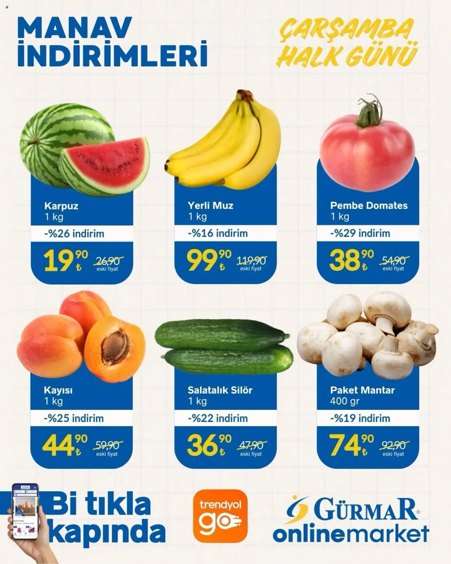 Gürmar Gürmar - Manav İndirimleri 24.06.2026 - Broşürünün önizlemesi