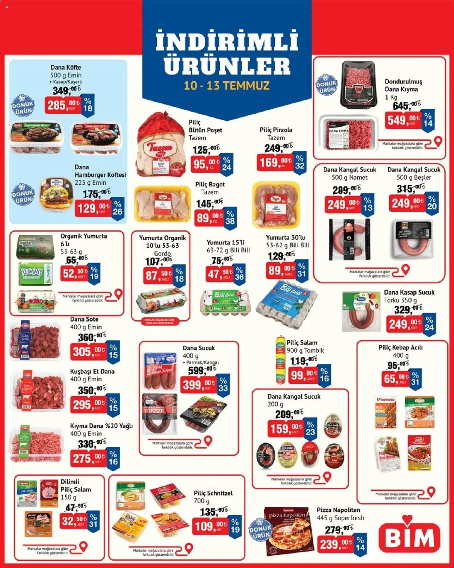 BİM BİM - İndirimli Ürünler 10.07.2026 - Broşürünün önizlemesi