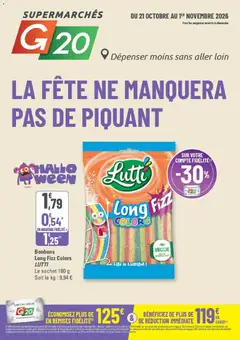 Prévisualisation de G20 Supermarchés catalogue du magasin G20 Supermarchés formulaire valide 21/10/2026