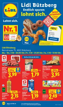 Vorschau des Merkblatts Lidl aktionen Bützberg Neueröffnung vom Shop Lidl gültig von 08.10.2026 bis 14.10.2026