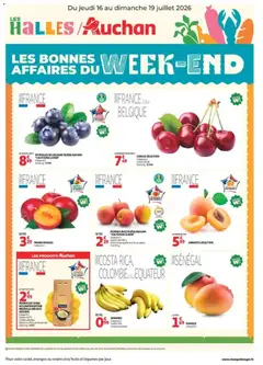 Prévisualisation de Auchan les bons plans du week-end dans votre hyper du magasin Auchan formulaire valide 16/07/2026