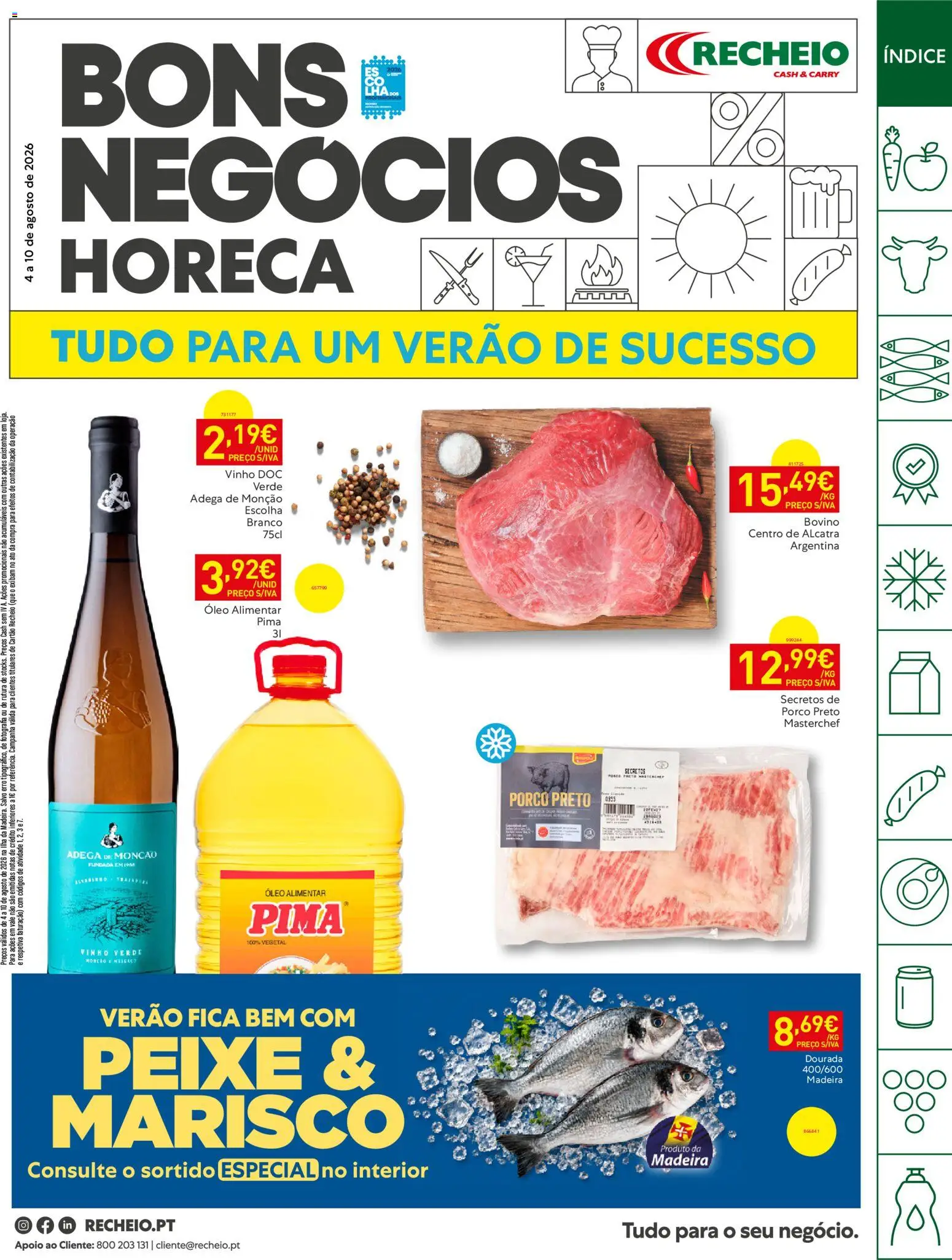 Pré-visualização do folheto da loja Recheio válida a partir de 04/08/2026 - Vinho, Peixe, Porta, Dourada, Óleo alimentar, Óleo