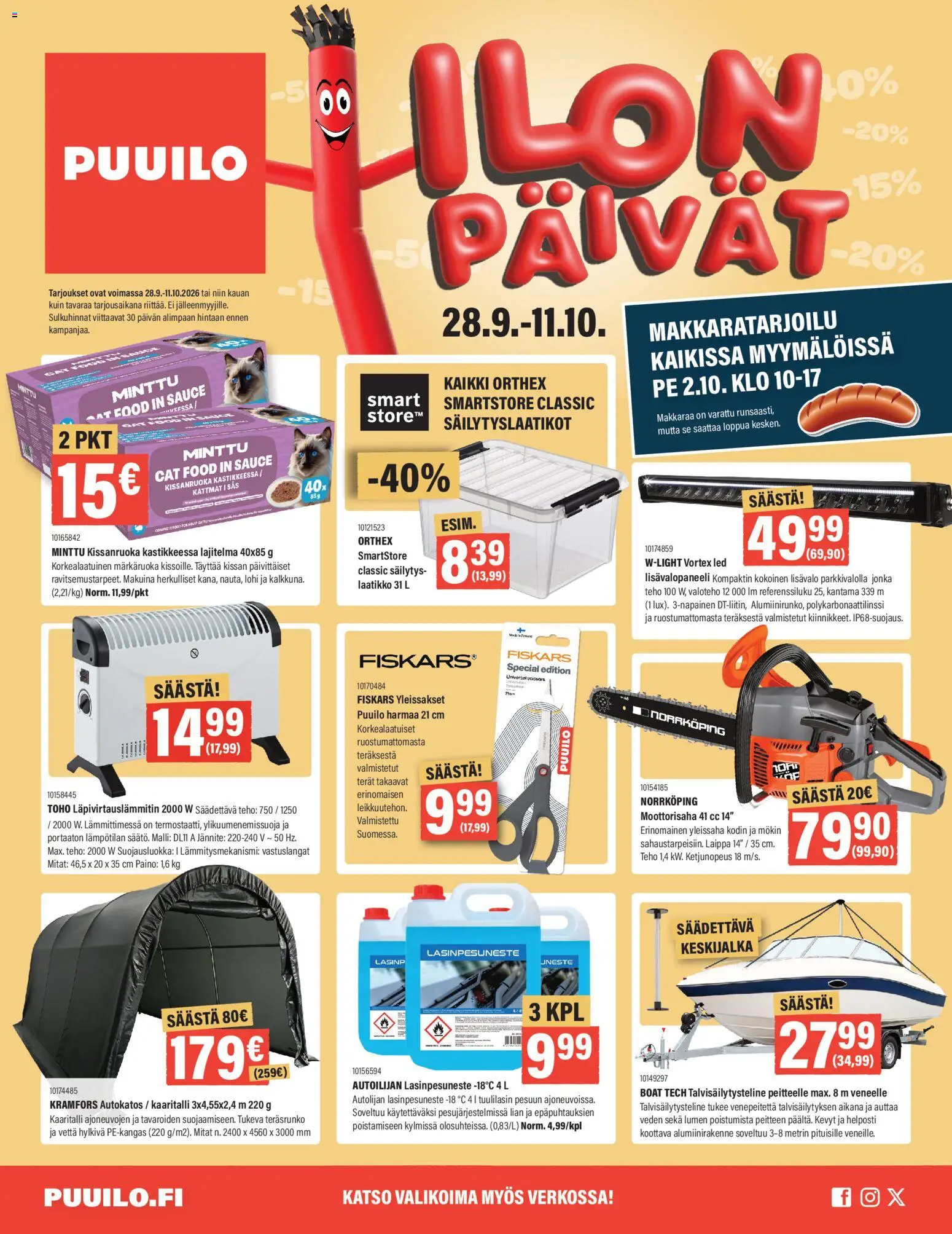 Kaupan Puuilo Puuilo tarjoukset esikatselu, voimassa 28/09/2026