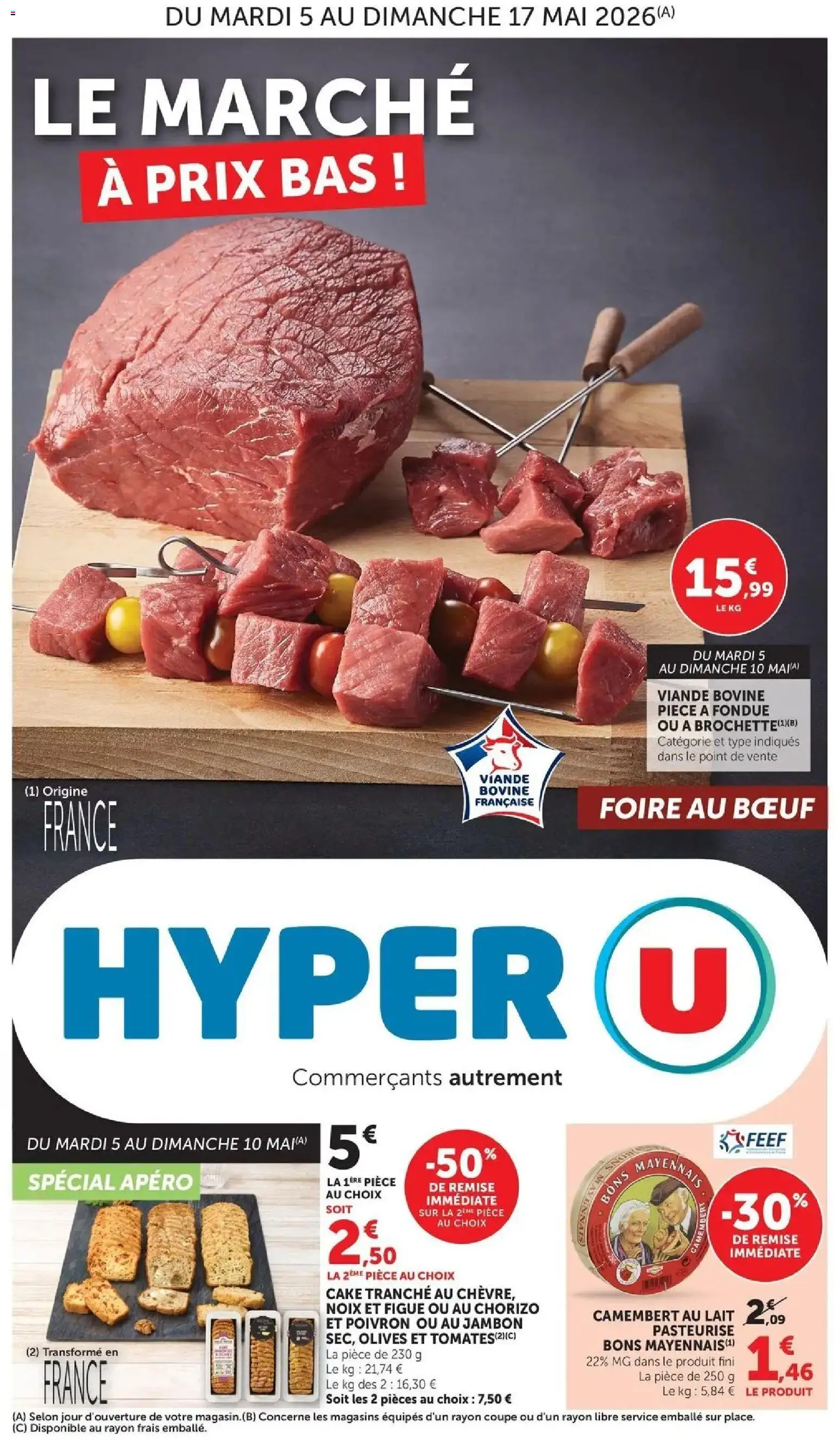 Prévisualisation de Hyper U - Jour de Marché du magasin Hyper U formulaire valide 05/05/2026